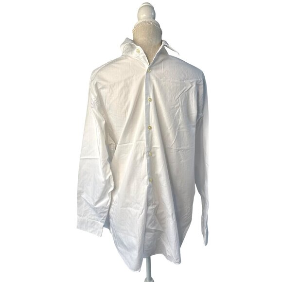 Calvin Klein Mens White Button-Up Shirt Size 16 ½ - Picture 1 of 10